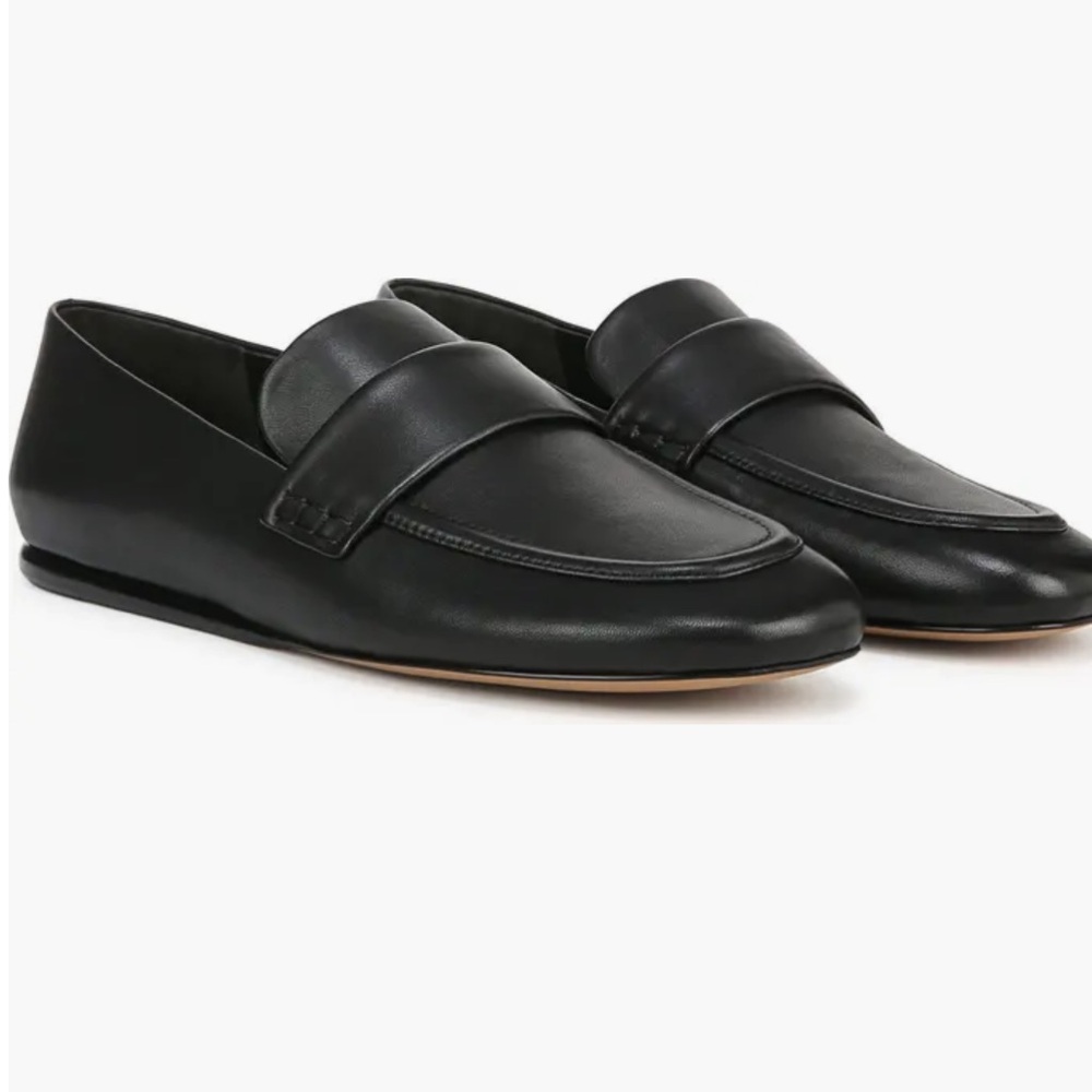 Vince Women's Black Davis Penny Leather Loafers
